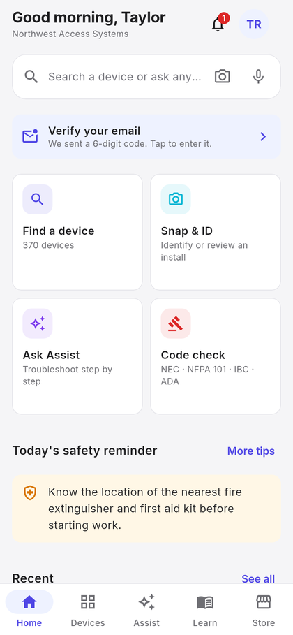 ArklyTech home screen